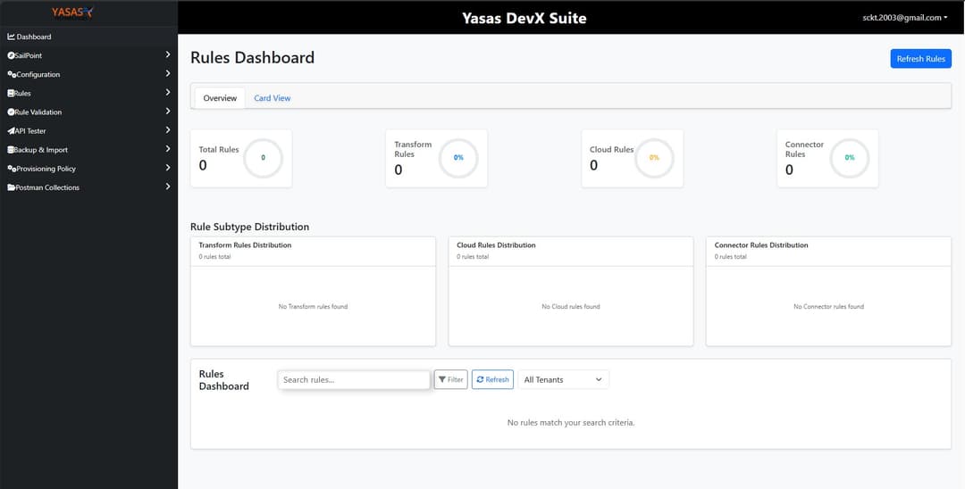 Yasas DevX Dashboard